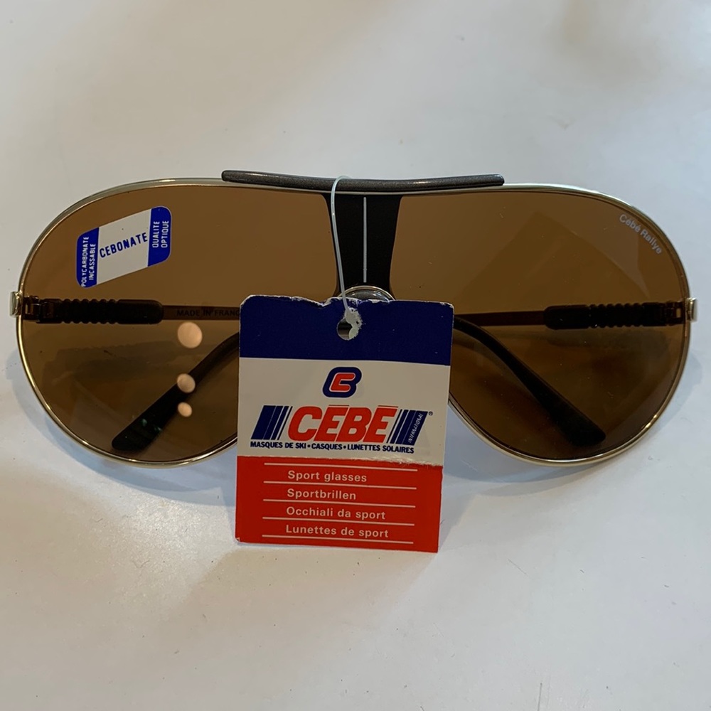 WOW Rare vintage unworn original tags. CEBE Rallye sunglasses Made in France